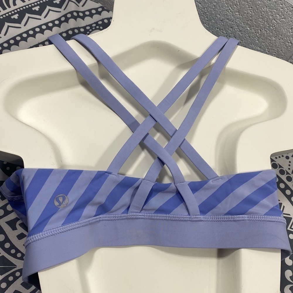 Lululemon striped lavender sports bra​​​​​​​​​ - Picture 2 of 6